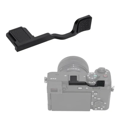 Afbeelding van JJC A7CII A7CR Duimen Up Grip Hot Shoe Duim Ondersteuning Handgrip voor SONY ILCE 7CM2 7CR Camera, Verbeterde One Handed Shooting