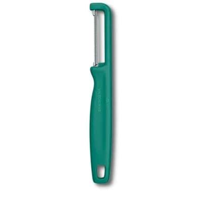 Afbeelding van Victorinox dunschiller &quot;Iota&quot;, voor groenten, fruit, gekarteld, tweesnijdig, extra scherp, Swiss Made, groen