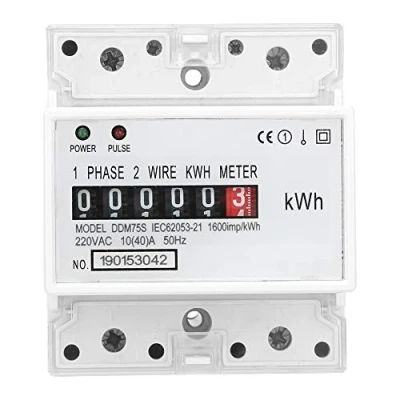 Afbeelding van AC 220V/230V 10 40A DIN Rail Elektrische Meter Eenfase Elektriciteitsmeter 2 Draads 4P Wattmeter Energiemeter KWh