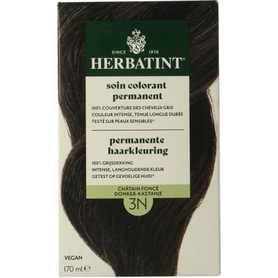 Afbeelding van Herbatint Permanente Haarkleuring Donker Kastanje 3N