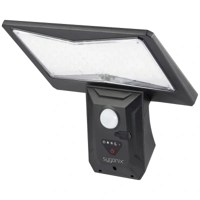 Afbeelding van Sygonix SY 5626570 Wandlamp op zonne energie 6 W Koudwit Zwart