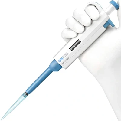 Afbeelding van ONiLAB 10 100μl Laboratorium eenkanaals pipet wetenschappelijk laboratoriummicropipet handleiding instelbaar volume, zeer nauwkeurig, pipetteerder
