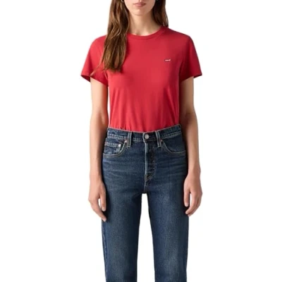 Afbeelding van Levi&#039;s Perfect Tee Scarlet Smile Cotton, Smile, XS