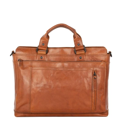 Afbeelding van Leather Business bag Bennie Brandy Cognac