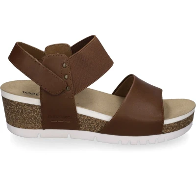 Afbeelding van Josef Seibel Quinn Sandalen met plateauzool, Dames, Maat: 40, Cognac Schoenen