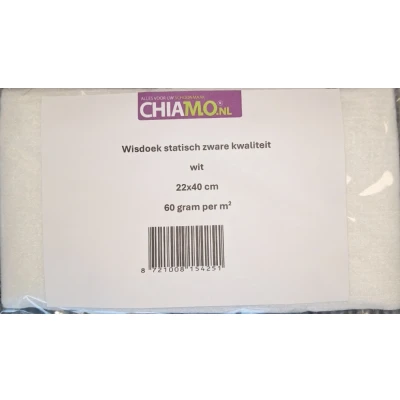 Afbeelding van Wisdoek statisch zware kwaliteit wit 22x40 cm 10 stuks ChiaMo.nl