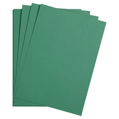 Afbeelding van Clairefontaine Ref 975251C Maya glad gekleurde tekenkaart (verpakking van 25 vellen) 185gsm A4 (29,7 x 21cm) donkergroene kleur diepgeverfd, zuurvrij, pH neutraal
