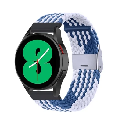 Afbeelding van Garmin Forerunner 255 Braided nylon bandje Blauw / wit