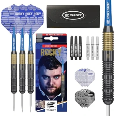 Afbeelding van Target Josh Rock Brass Set 22 Pieces Dartpijlen