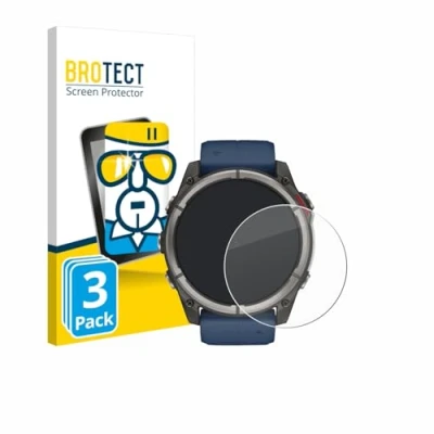 Afbeelding van BROTECT Glas Screenprotector voor Garmin quatix 8 (51 mm) Gehard Beschermglas 9H (3 Stuks)