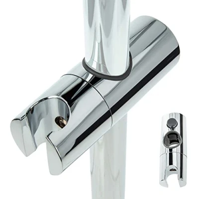 Afbeelding van tecuro Glijder schuiver douche houder voor muurstang 25 mm verchroomd