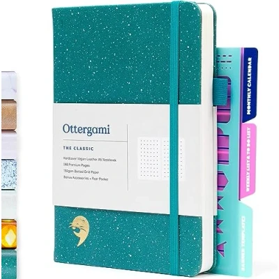Afbeelding van Ottergami Bullet Notebook Journal (groen gespikkeld)