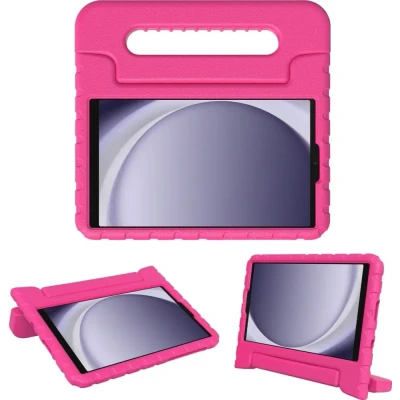 Afbeelding van Samsung Galaxy Tab A9 Hoes: Accezz Kidsproof Backcover met handvat b2b Shockproof/Valbescherming Softcase,Backcover Roze Siliconen En TPU (