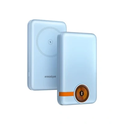 Afbeelding van Innostyle® Powerduo 2in1 Draadloze Powerbank 10000mAh Voor iPhone / MagSafe Apple Watch Draadloos