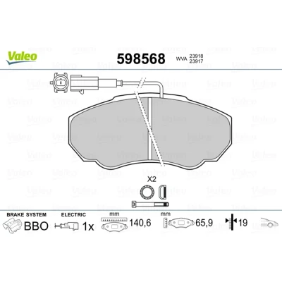Afbeelding van Valeo Remblokset 598568