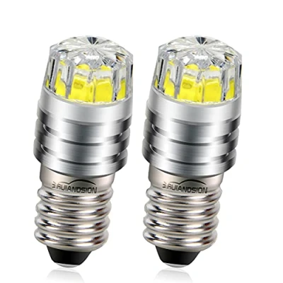 Afbeelding van Ruiandsion 2 stuks W COB 6 V E10 LED reservelamp voor zaklamp, wit