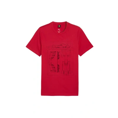 Afbeelding van Puma Tshirt print, Heren, Maat: XL, Rosso corsa