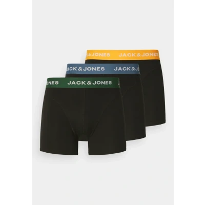 Afbeelding van Jack &amp; Jones Jacgab Trunks 3 PACK Boxerbriefs, Heren, Maat: Large, Dark green/black
