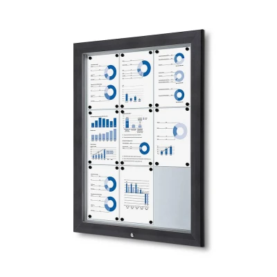 Afbeelding van Vergrendelbaar Notitiebord Outdoor SCT 9 X A4 Antraciet Syna SCT9XA4PHC7016JS Horeca &amp; Professioneel