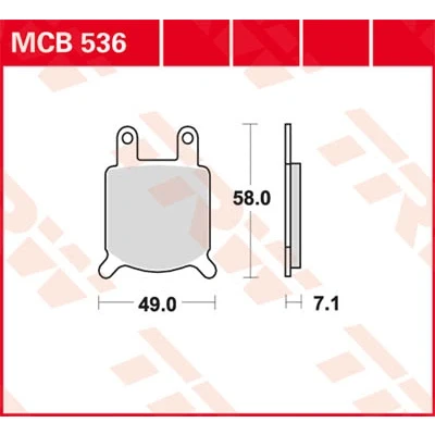 Afbeelding van Remblokset, schijfrem TRW MCB536