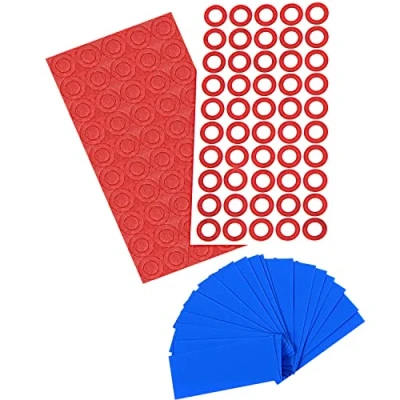 Afbeelding van ISOLATECH 100 stuks PVC krimpkous gesneden 72mm stukken blauw zonder lijm platte maat 30mm(Ø19,1mm) krimpverhouding 2:1 en batterij isolatoren voor 18650 oplaadbare batterijen label