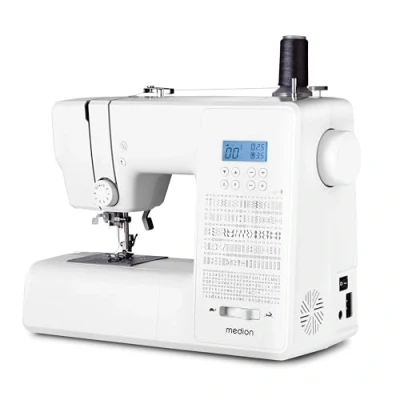 Afbeelding van MEDION digitale naaimachine SD36 (36 watt, instelbare steeklengte en steekbreedte, 270 steekpatronen, led naailampje, automatische draadinrijger, achteruitknop, draadafsnijder, MD11881)