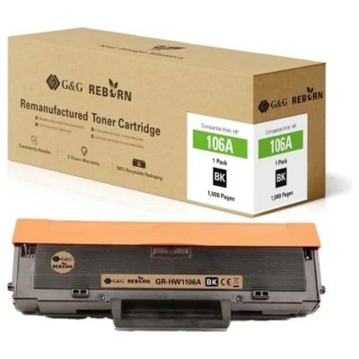 Afbeelding van G&amp;G Toner vervangt HP 106A Compatibel Zwart 1000 bladzijden Reborn remanufactured 21254