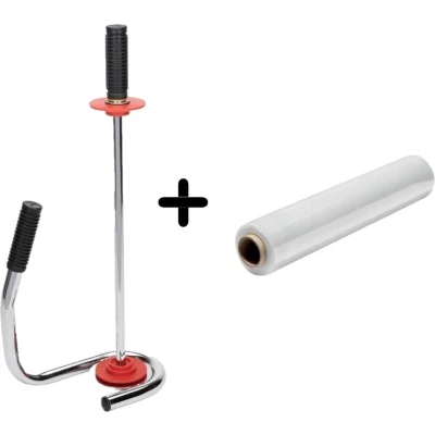Afbeelding van Handwikkelfolie Dispenser Stretchfolie inclusief rol folie 300 meter