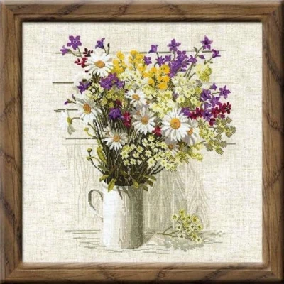 Afbeelding van RIOLIS Wildflowers Cross Stitch Kit, meerkleurig