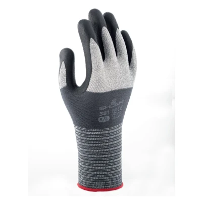 Afbeelding van Handschoen Showa 381 grip nitril S grijs