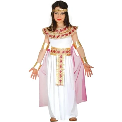 Afbeelding van Fiestas Guirca Verkleedjurk Cleopatra Wit Polyester Mt 122/134