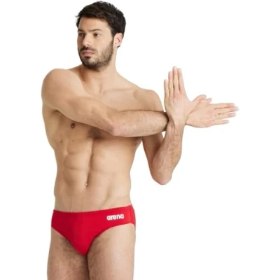 Afbeelding van ARENA Men&#039;s Team Swim Low Waist Shorts Solid Red White, 46 heren, rood wit