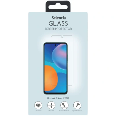 Afbeelding van Screenprotector Huawei P Smart (2021): Selencia Gehard Glas