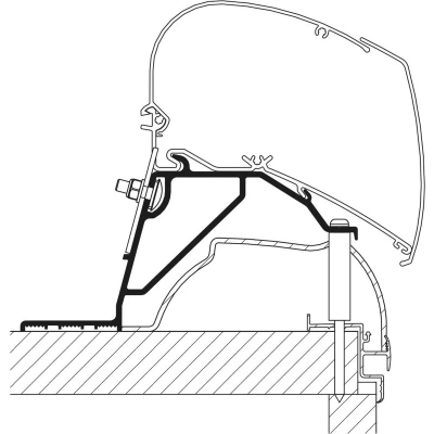 Afbeelding van Thule Hobby Caravan 2014 Dakadapter Kleurloos Luifels Accessoires