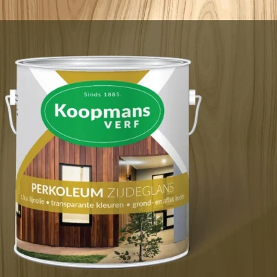 Afbeelding van Koopmans Perkoleum Zijdeglans Transparant 2,5 ltr donkereiken Buitengevel &amp; Tuin