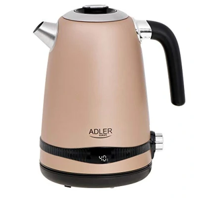 Afbeelding van Adler Kampioen Goud Waterkoker Met LCD Display 1,7L