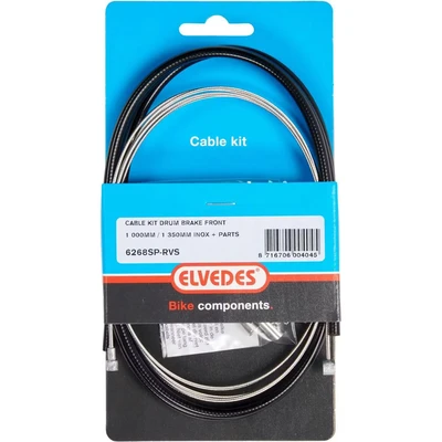 Afbeelding van Elvedes Remkabel set voor trommelrem 1350/1000 mm zwart/zilver