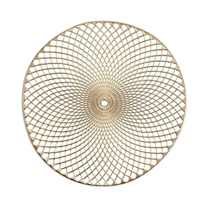 Afbeelding van Zeller placemats rond mandala goud 38 cm onderleggers