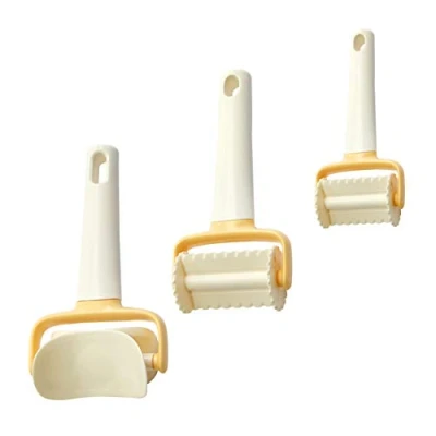 Afbeelding van JUHONNZ Pastry Roller Cutter, 3 stuks rollende geplooide cirkel rooster vierkante snijders voor bakken, scones, koekjesdeeg Maker en Halloween DIY Cake Biscuit