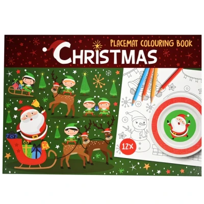 Afbeelding van Kleurboek Placemat Kerst, 12st.