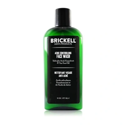 Afbeelding van Brickell acne Controlling Face Wash voor mannen, om de huid te reinigen en elimineren, puistjes verwijderen, 2% salicylzuur, natuurlijk organisch 177 ml