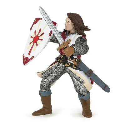 Afbeelding van Papo Handgeschilderde Figuurtjes Middeleeuws Fantastisch Rode Lancelot 39282 Verzamelbaar voor kinderen Geschikt jongens en meisjes Vanaf 3 jaar