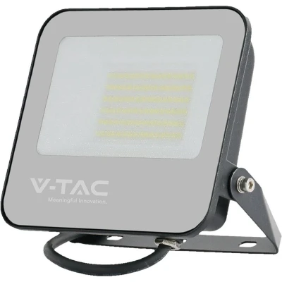 Afbeelding van V TAC VT 44051 LED Schijnwerpers 160lm Slimline Serie IP65 Zwarte behuizing 50 Watt 8000 Lumen 4000K 5