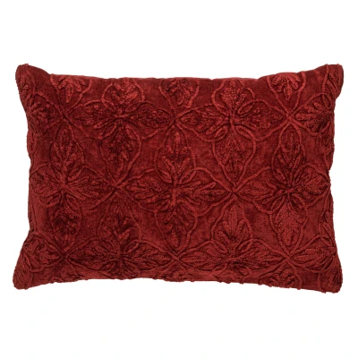 Afbeelding van Dutch Decor AMAR Sierkussen 40x60 cm 100% katoen bloemen design Merlot rood
