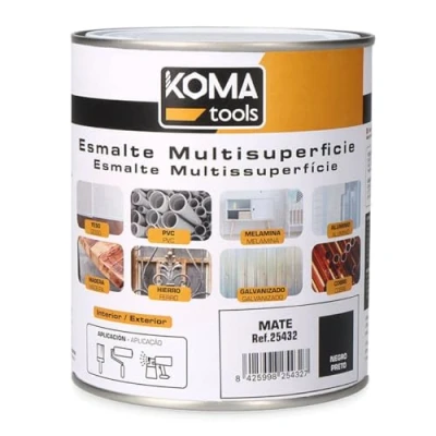 Afbeelding van Acryllak Koma Tools Zwart Mat 750 ml