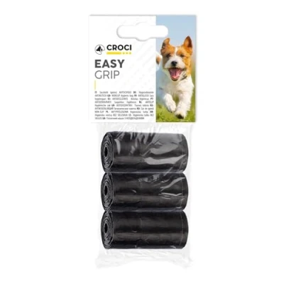 Afbeelding van Croci C9020765 hondenafvalzak Easy Grip, zwart set van 3 x 10 tassen