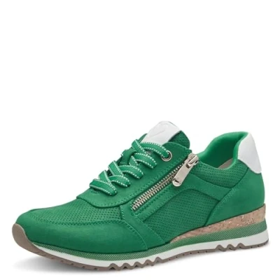 Afbeelding van Marco Tozzi Sneakers laag Leaf green, Dames, Maat: 36, green Imitatieleer/ textiel