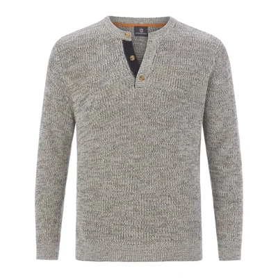 Afbeelding van Jan Vanderstorm trui grof gebreid TJUSE Plus Size grijs