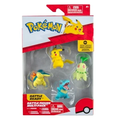 Afbeelding van Pokemon Battle Figure Multipack (4 Pack) (2&quot;Fig) Pikachu #2, Chikorita, Totodile, Cyndaquil