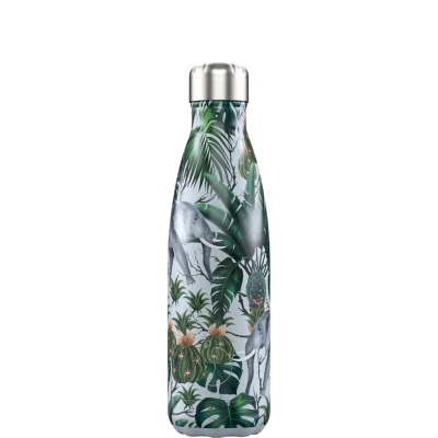 Afbeelding van Thermosfles Groen Elephant 3D 500ml RVS Chilly&#039;s Tropical Edition 7 X 26,5 Cm